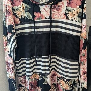 Floral Striped Women's Top